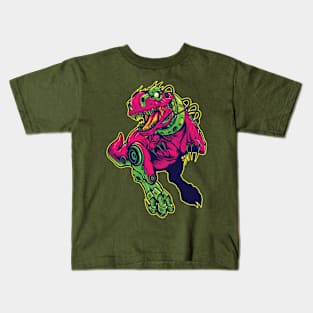 Big angry dinosaur Kids T-Shirt